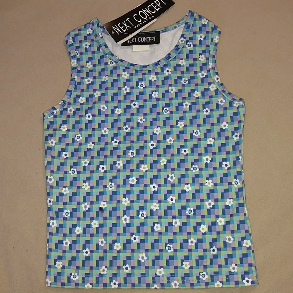 NWT Girls Floral Razor Back Tank Top
